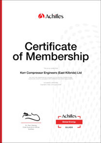 Achilles Certificate of Membership